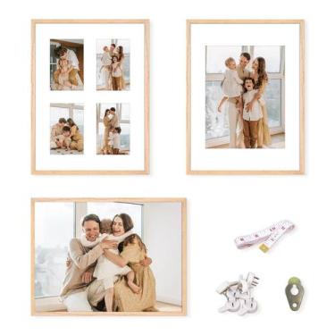 Imagem de Porta-retratos ATOBART OAK Wood 30x40cm com tapete 21x29,7cm Conjunto 