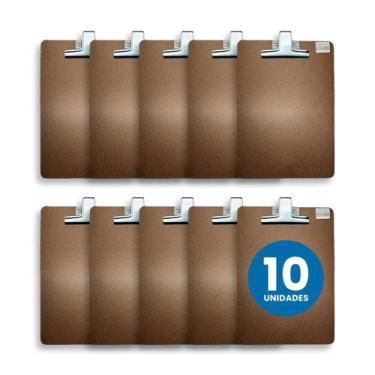 Imagem de Kit 10x Pranchetas de Madeira MDF Cru Folhas A4 com Prendedor Metal St