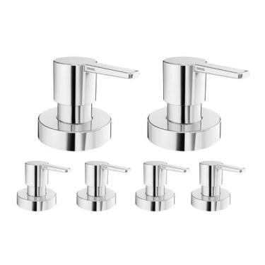 Imagem de Kit 6 Acabamento P/ Registro Gali 1/2, 3/4 E 1 Docol