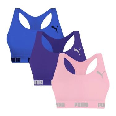 Imagem de Kit 3 Tops Puma Nadador Sem Costura Feminino