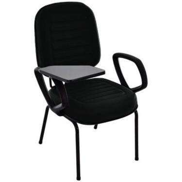 Imagem de Cadeira Escolar Universitária para Escolas e Faculdades Gomada Linha Blenda Preto