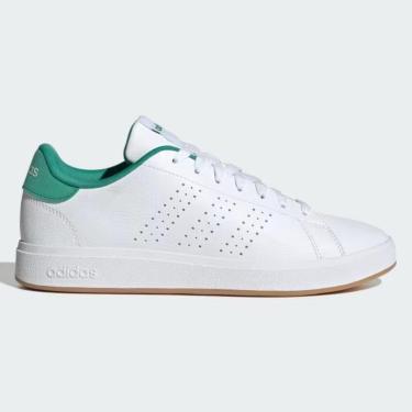 Imagem de Tênis Masculino Advantage Base 2.0 Branco Verde Adidas HQ0247-Masculino