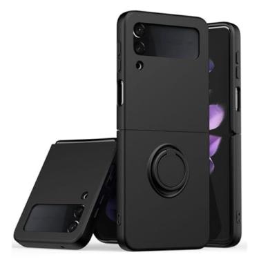 Imagem de Capa de suporte de anel de silicone para Samsung Galaxy Z Flip 5 3 4 Flip3 Z flip4 macio, preto um case, para Samsung Z Flip 3