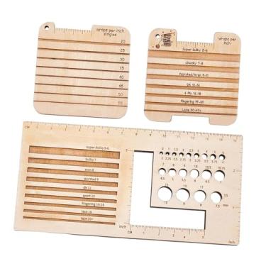 Imagem de oshhni Régua de tricô, ferramentas de tricô, artesanato ergonômico faça você mesmo, régua de crochê prática, ferramentas de medição para aulas de costura de, 3 Pecas