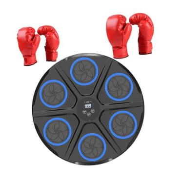 Imagem de oshhni Música Boxing Machine Rhythm Wall Target Wall Mounted Crianças Adultos Música Boxe Target para Karatê Taekwondo, Luvas Infantis para Adultos