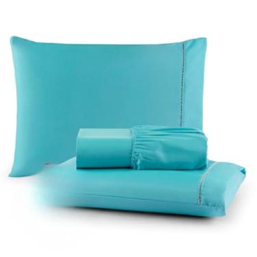 Imagem de Jogo de Lençol Antiácaro e Anti-Pilling - Roupa de Cama com Toque Acetinado e Elástico para Casal, Queen e King(TIFFANY,CASAL)