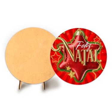 Imagem de Painel Com Elastico Redondo 50cm Natal + Suporte MDF (NAT163)