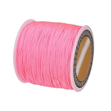 Imagem de 100 jardas/rolo 0,8 mm fios trançados de nylon fio de nó chinês cordão de joias cordas para artesanato faça você mesmo Kumihimo pulseiras de macramê para fazer suprimentos