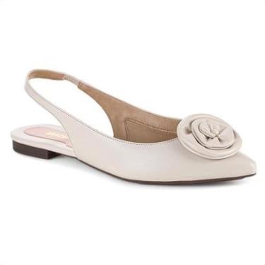 Imagem de Sapatilha Anacapri Slingback Bico Fino Flor Off White - Feminino-Feminino
