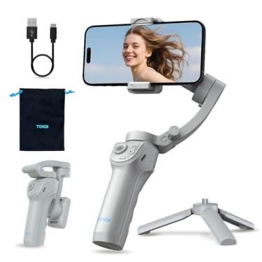 Imagem de Estabilizador para Celular de Três Eixos, Controle Remoto Desmontável, Estabilizador Inteligente Portátil Plegável para Android e iPhone, Ideal para YouTube, TikTok (M01)
