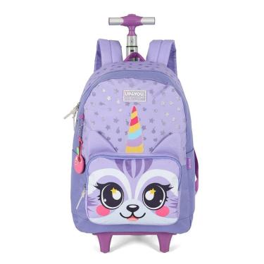 Imagem de Mochila de Rodinhas Luxcel Com Alça Up4You Pet Cute Roxo