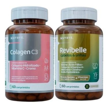 Imagem de Kit Cabelos E Unhas Colágeno Hidrolisado + Revibelle Nutrye 60 Caps, S