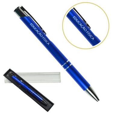 Imagem de Caneta Personalizada Cursos Metal Profissional Coloridas Educação Físi