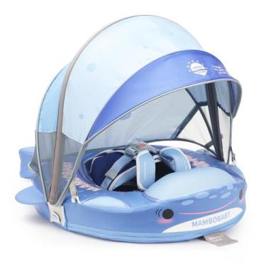 Imagem de Baby Pool Float Mambobaby com design de dossel e cauda de tubarão - 28