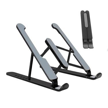 Imagem de Suporte Universal Dobrável, Leve e Compatível com Tablets, Smartphones Kindle e Celulares — Regulagem em 6 Níveis, Base Ergonômica Antiderrapante 25,5 × 18,5 cm