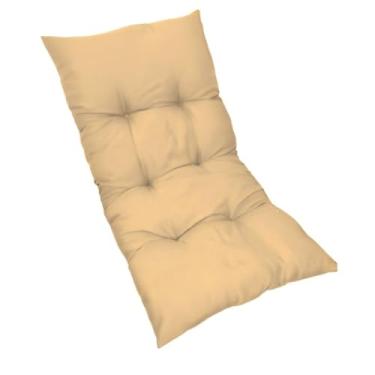 Imagem de Colchonete Futon 120X60 cm Dobrável Enrolável Decorativo Almofada sofá(Bege)