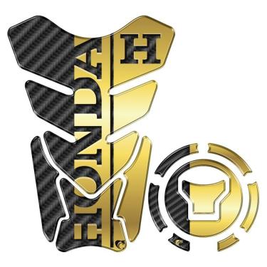 Imagem de Kit Protetor Tanque Adesivo Moto Honda Acima 2018 Dourado Cor Dourado