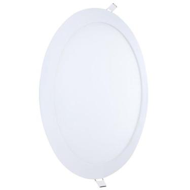 Imagem de Painel Embutir LED 3000k Luz Quente 24W Bivolt Redondo Iluminação Efic