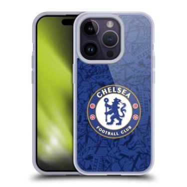 Imagem de Head Case Designs Capa de gel macio oficialmente licenciada Chelsea Football Club Home 2019/20 compatível com Apple iPhone 14 Pro