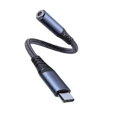 Imagem de Cabo Adaptador USB-C para P2 3,5mm com Chip DAC Hi-Fi | Compatível com iOS e Android, iPhone 15/16/17, Galaxy S22 a S25, Pixel, MacBook, PS5, Switch