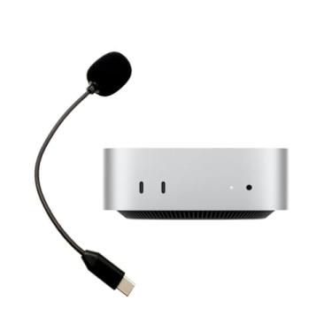 Imagem de dieendao Microfone USB C, microfone Mac mini M4, design de pescoço de ganso ajustável de 360 graus, compatível com MacBook Pro/Air, desktop tipo C Boom MIC
