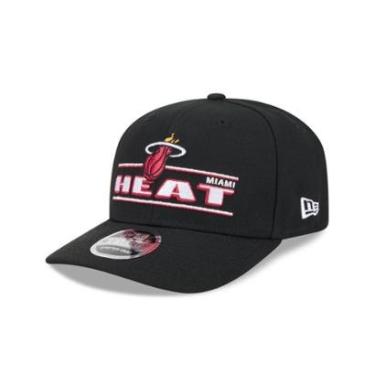 Imagem de BONE NEW ERA 9SEVENTY STRETCH SNAP MIAMI HEAT NBA PRETO-Masculino