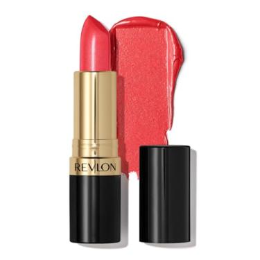Imagem de Revlon Batom super brilhante, fórmula cremosa para lábios macios e cheios, sensação hidratada, vermelho prateado 425, 4,3 g