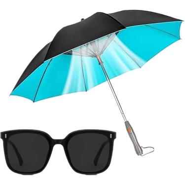 Imagem de Guarda-chuva 3 Em 1 Com Ventilador, Guarda-chuva Com Nebulização, Guarda-sol Recarregável Por Usb, Guarda-chuva Com Ventilador E Spray De Névoa, Blue, 1 size