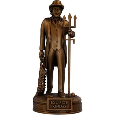 Imagem de Estátua Exu Sete Ondas Umbanda Candomblé (Cobre Antigo)