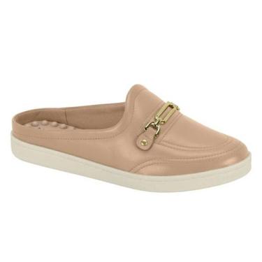 Imagem de Mule Modare Feminino Sapato Casual Pingente Dourado 7363.135 Cor:BegeT