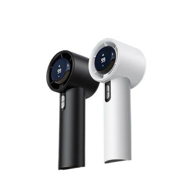 Imagem de Ventilador Turbo Portátil 100 Velocidades USB - Mini Ventilador Elétrico com Alça para Ambientes Externos, Viagens e Academia(branco)