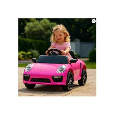 Imagem de Carrinho Elétrico Infantil Esportivo, Rosa, com Controle Remoto, Suporta até 30kg, para Crianças Acima de 3 Anos, 76,5 x 30cm