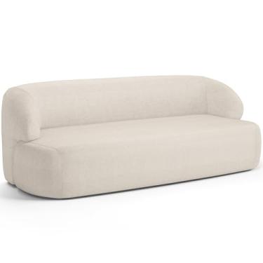 Imagem de Sofá 2 Lugares Curvo Orgânico Para Sala Living 150cm Barolo L06 Linho Mescla - Lyam Decor