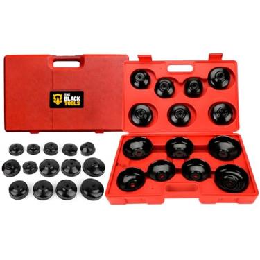 Imagem de Jogo de Saca Filtro de Óleo TKC10 The Black Tools – Kit Profissional com 14 Peças em Aço e Maleta