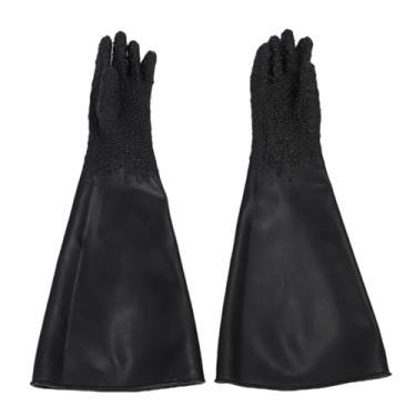 Imagem de Garosa Luvas de Jato de Areia para Serviços Pesados, 1 par de Luvas de Trabalho de Látex Com Partículas para Caixa de Isolamento de Gabinete Abrasivo, 65 Cm Resistentes Ao Desgaste e