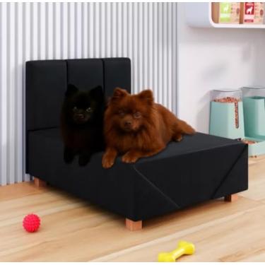 Imagem de Cama Pet Box Luxo para Cachorro e Gato 60cm e 80cm Com Cabeceira