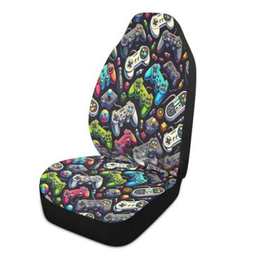 Imagem de Blueangle 1 peça de várias capas de assento de carro para gamepads, almofadas protetoras respiráveis para assentos dianteiros de carro, ajuste universal para SUV Sedan Truck Van (380)