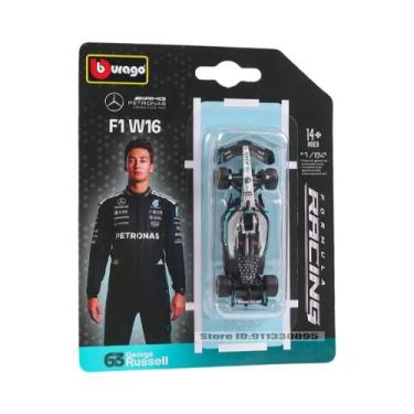 Imagem de Modelo De Carro Mercedes-AMG 2025 F1 W16 1:64 Bburago George Russell K