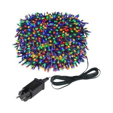 Imagem de Luzes De Natal LED RGB Brancas Quentes À Prova d'Água Para Cortina, Fe