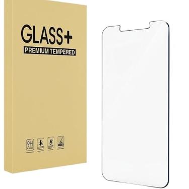 Imagem de (1 pacote) Projetado para iPhone 16e, 14, 13, 13 Pro (6,1 polegadas), protetor de tela de vidro temperado com (bandeja de fácil instalação) antiarranhões