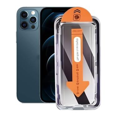 Imagem de Pacote com 1 protetor de tela de privacidade para iPhone 12 Pro Max, vidro temperado 9H, cobertura total, anti-impressões digitais, eliminação automática de poeira, sem bolhas, fácil instalação