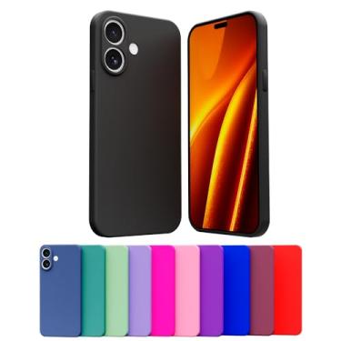 Imagem de Capa Capinha Case Compatível Apple iPhone 16 Silicone Aveludada Com Proteção De Câmera [NOBRE STORE] (MARSALA)