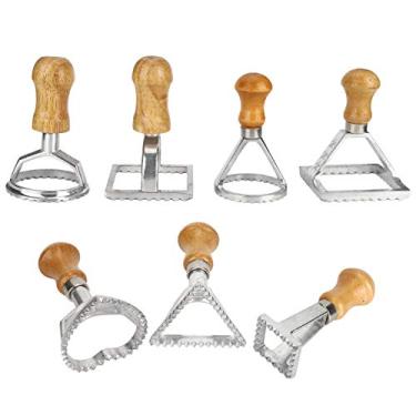 Imagem de YOUTHINK Conjunto de Molde de Bolinho de 7 Peças, Cortador de Pastelaria de Alumínio Com Cabo de Madeira, Perfeito para Fazer Bolinhos e Biscoitos, Ideal para Padeiros Domésticos