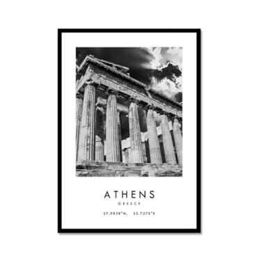 Imagem de Pôster de cidade preto e branco - impressão de viagem Roma Las Vegas Veneza Paris Sydney Amsterdam Amalfi Sanfrancisco Pintura em tela impressões de paisagem da cidade do mundo imagens de parede