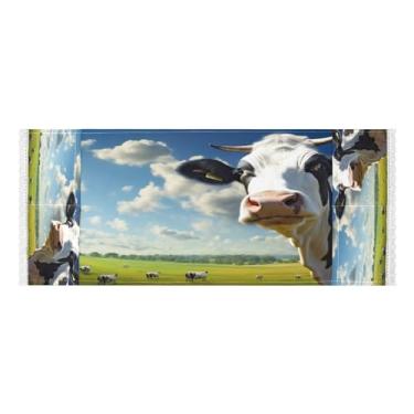 Imagem de Wassud Flower Cow(4) capas de lavadora e secadora, protetor de lavadora com sacos de armazenamento, capa de geladeira à prova de poeira com bolsos para lavanderia doméstica, cozinha, 120 x 55 cm