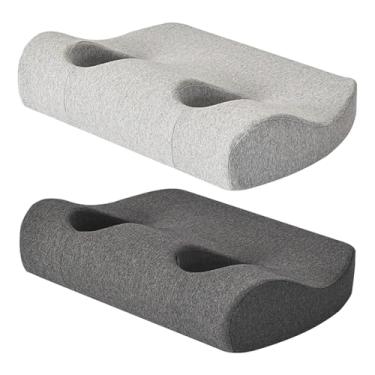 Imagem de Ｂｅｓｇａ Almofada com dois orifícios para piercings de orelha, respirável, com 1 capa extra removível e lavável, adequada para todas as posições, em espuma