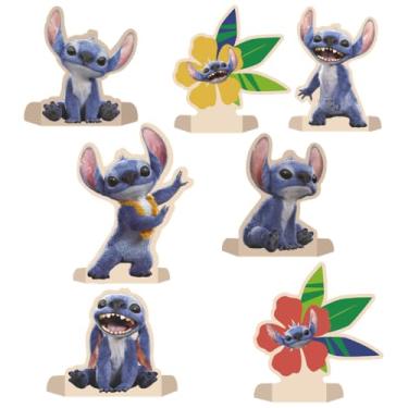 Imagem de Decoração de Mesa Lilo e Stitch com 8 Peças – Tema Festa Infantil | Kit Decorativo para Aniversário