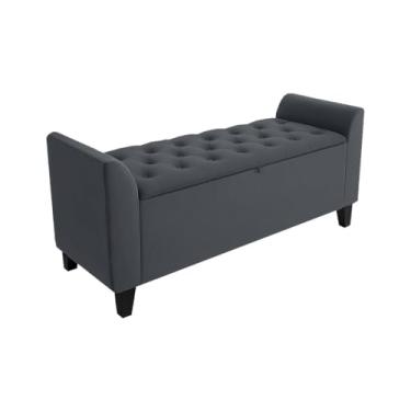 Imagem de Banco Baú Calçadeira organizador 120cm puff bau para quarto(cinza)
