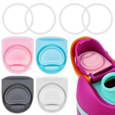 Imagem de BMSQOFD 4 conjuntos de tampas de vedação de substituição para boca de tampa Owala Freesip, peças de anel de vedação de silicone para garrafa de água, acessórios de tampa superior para Owala Freesip 16