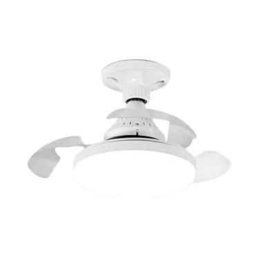 Imagem de Ventilador Led Retrátil 3 Cores De Luz Silencioso Bivolt 50w